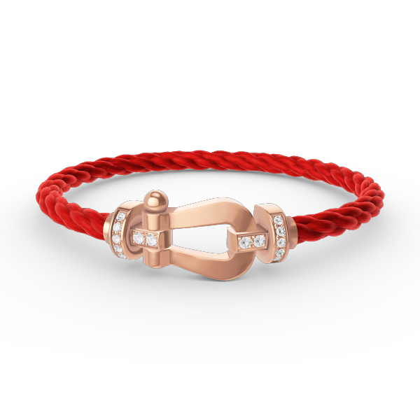 [Vellora-Opalyn]FORCE LARGE HORSESHOE HALF DIAMOND BRACELET ROSE GOLD