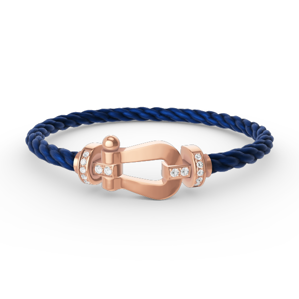 [Vellora-Opalyn]FORCE LARGE HORSESHOE HALF DIAMOND BRACELET ROSE GOLD