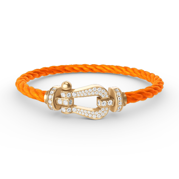 [Vellora-Opalyn]FORCE LARGE HORSESHOE FULL DIAMOND BRACELET GOLD