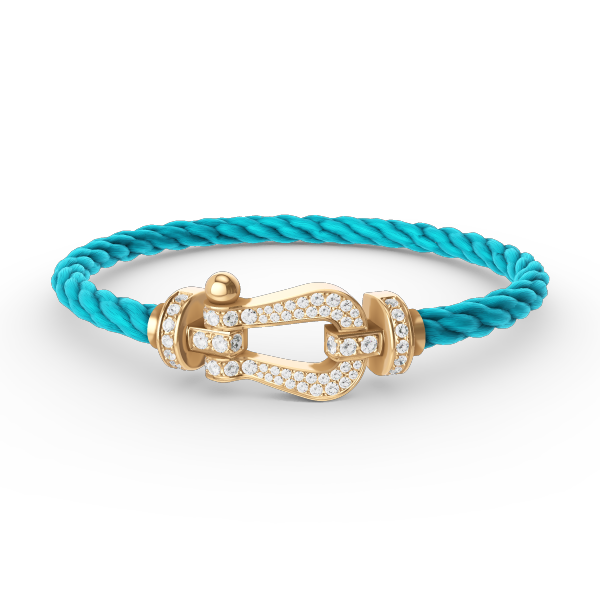 [Vellora-Opalyn]FORCE LARGE HORSESHOE FULL DIAMOND BRACELET GOLD