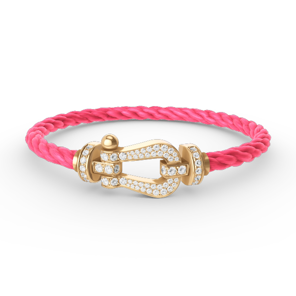 [Vellora-Opalyn]FORCE LARGE HORSESHOE FULL DIAMOND BRACELET GOLD