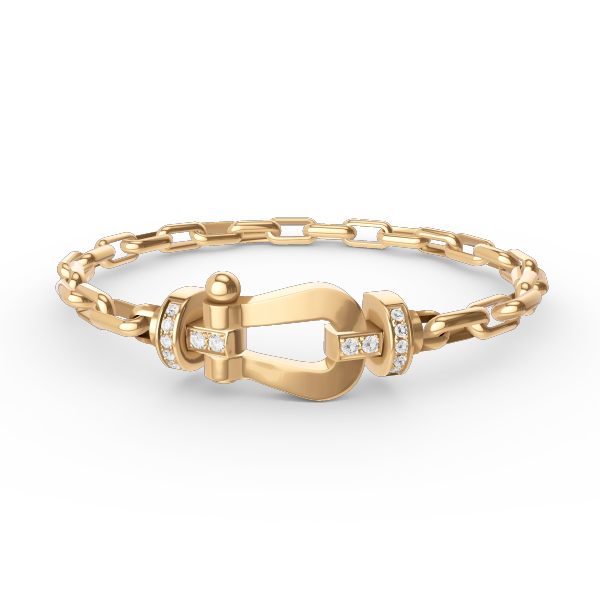 [Vellora-Opalyn]FORCE LARGE HORSESHOE CLASP  METAL BRACELET