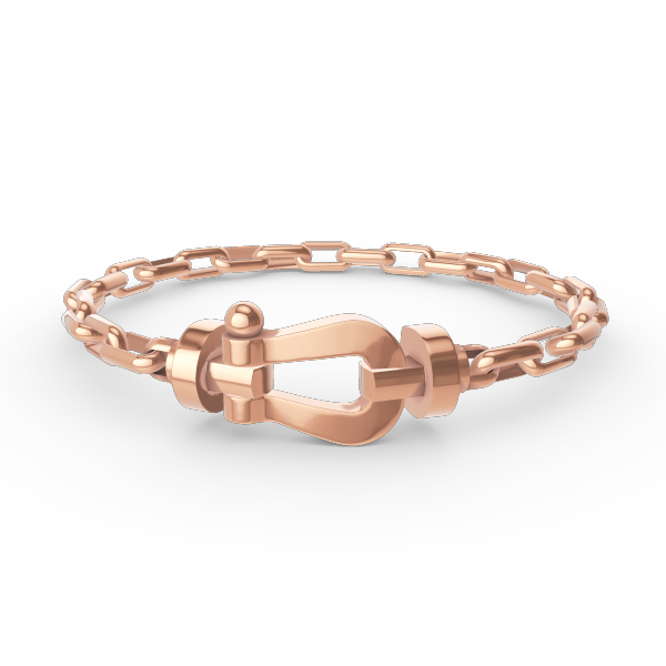 [Vellora-Opalyn]FORCE LARGE HORSESHOE CLASP  METAL BRACELET