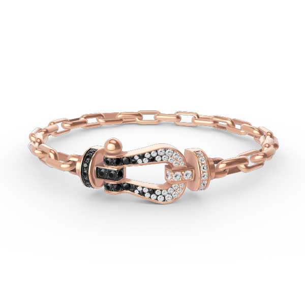 [Vellora-Opalyn]FORCE LARGE HORSESHOE CLASP  METAL BRACELET