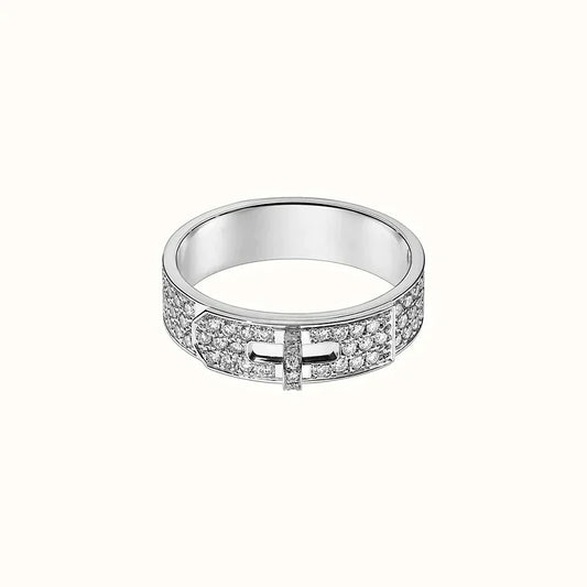 [Vellora-Opalyn]KELLY SILVER DIAMOND RING