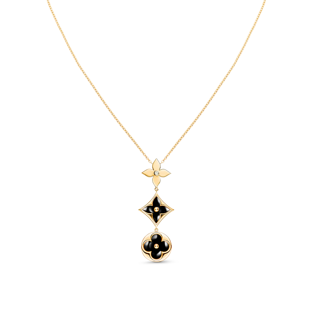[Vellora-Opalyn]STAR AND SUN ONYX PINK GOLD NECKLACE