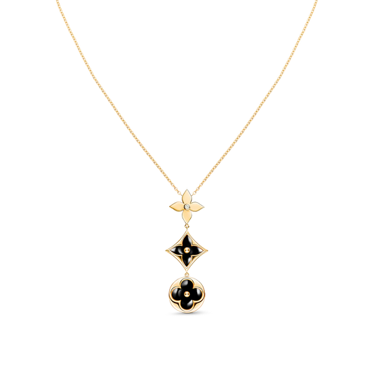 [Vellora-Opalyn]STAR AND SUN ONYX PINK GOLD NECKLACE