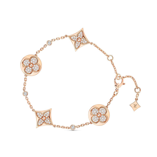 [Vellora-Opalyn]STAR AND SUN 4 MOTIFS GOLD DIAMONDS BRACELET