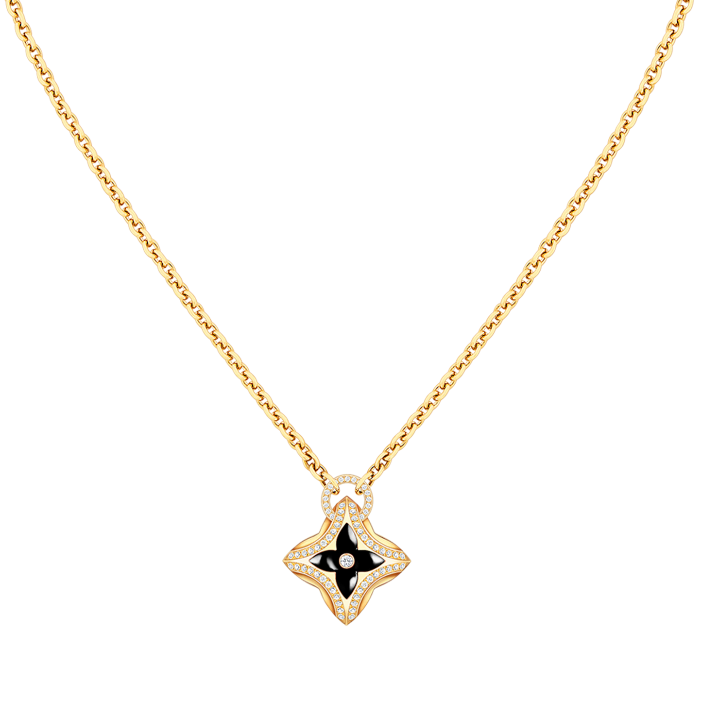 [Vellora-Opalyn]STAR PEDANT PINK GOLD DIAMOND NECKLACE