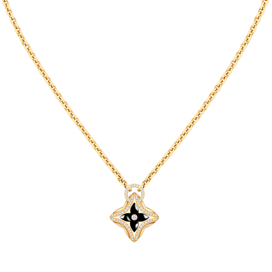 [Vellora-Opalyn]STAR PEDANT PINK GOLD DIAMOND NECKLACE