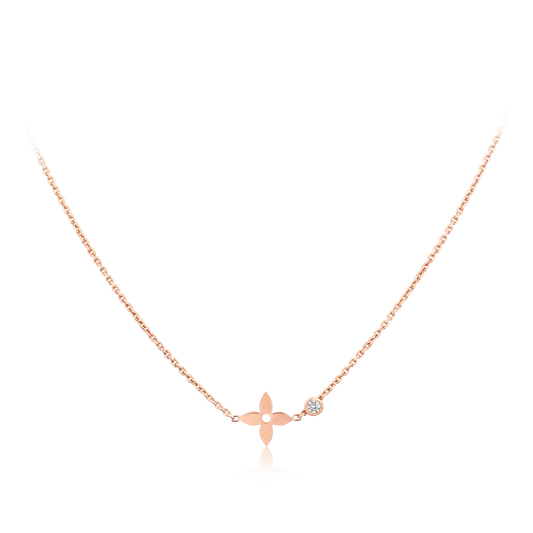 [Vellora-Opalyn]BLOSSOM PENDANT PINK GOLD AND DIAMOND