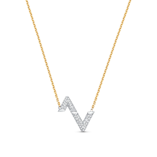 [Vellora-Opalyn]VOLT SILVER DIAMOND PEDANT NECKLACE
