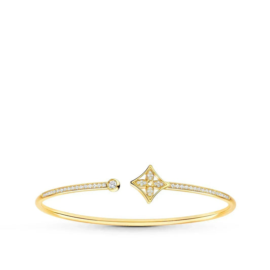 [Vellora-Opalyn]IDYLLE GOLD OPEN BRACELET DIAMOND PAVED