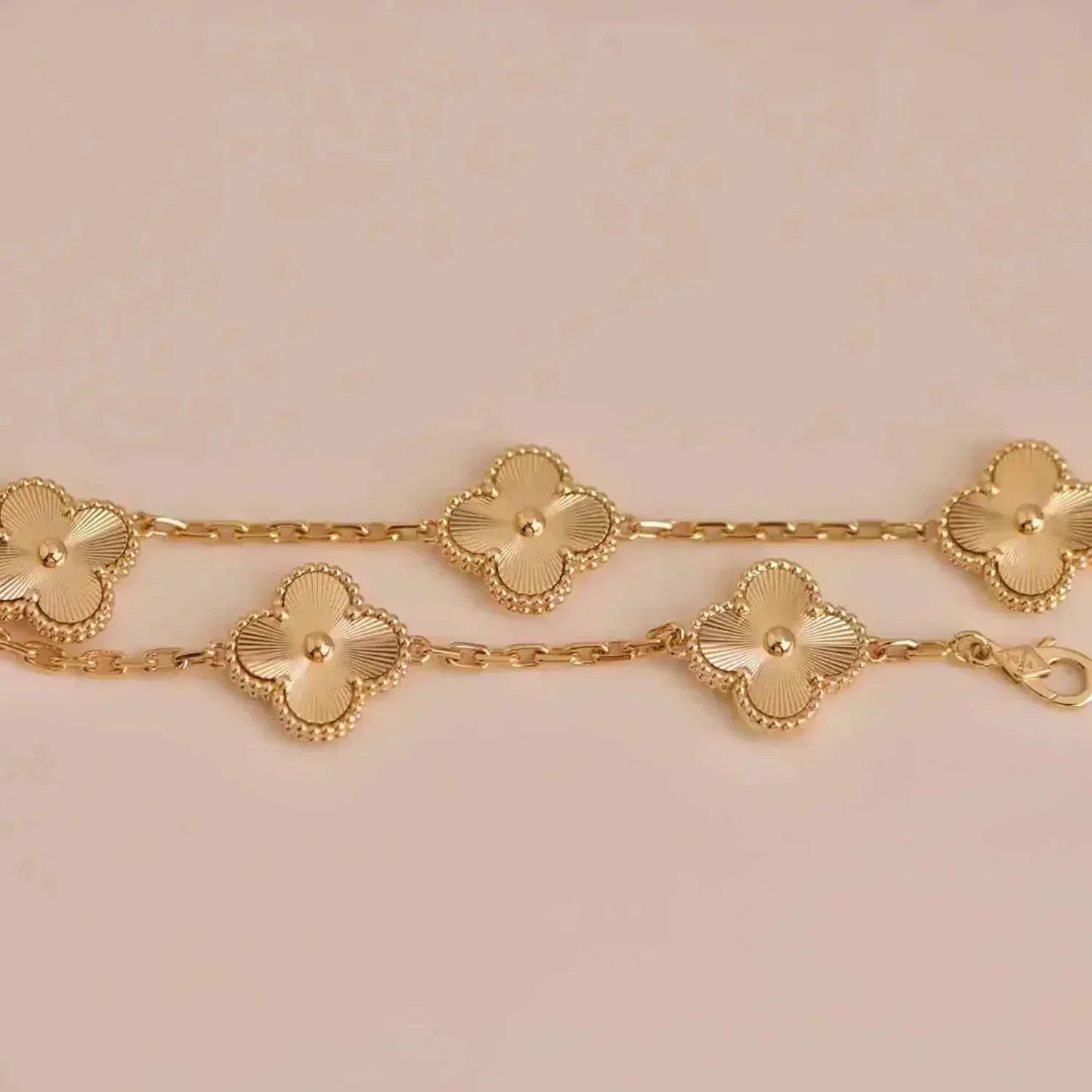 [Vellora-Opalyn]CLOVER 5 FLOWERS LASER BRACELET