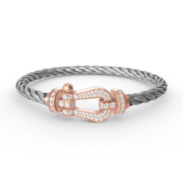 [Vellora-Opalyn]FORCE LARGE HORSESHOE FULL DIAMOND BRACELET ROSE GOLD