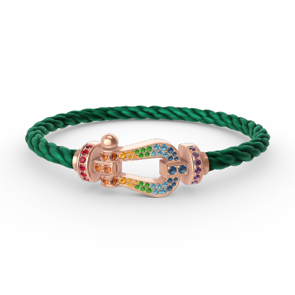 [Vellora-Opalyn]FORCE LARGE HORSESHOE  COLORED DIAMOND BRACELET ROSE GOLD