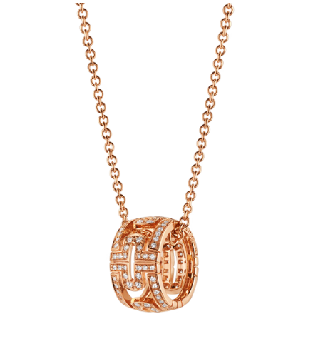 [Vellora-Opalyn]PARENTESI NECKLACE PINK GOLD DIAMOND