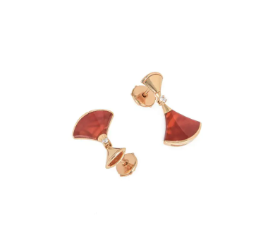 [Vellora-Opalyn]DREAM Carnelian PINK GOLD EARRINGS