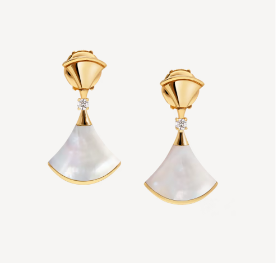 [Vellora-Opalyn]DREAM MOP 1 DIAMOND EARRINGS