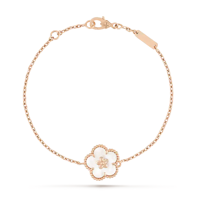[Vellora-Opalyn]LUCKY WHITE MOP PLUM BLOSSOM  BRACELET
