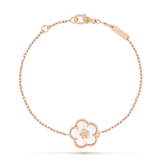 [Vellora-Opalyn]LUCKY WHITE MOP PLUM BLOSSOM  BRACELET