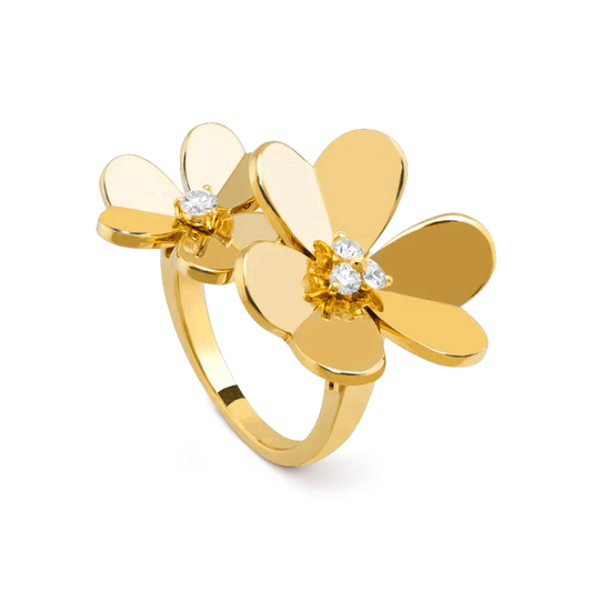 [Vellora-Opalyn]CLOVER COMOS GOLD DIAMOND RING