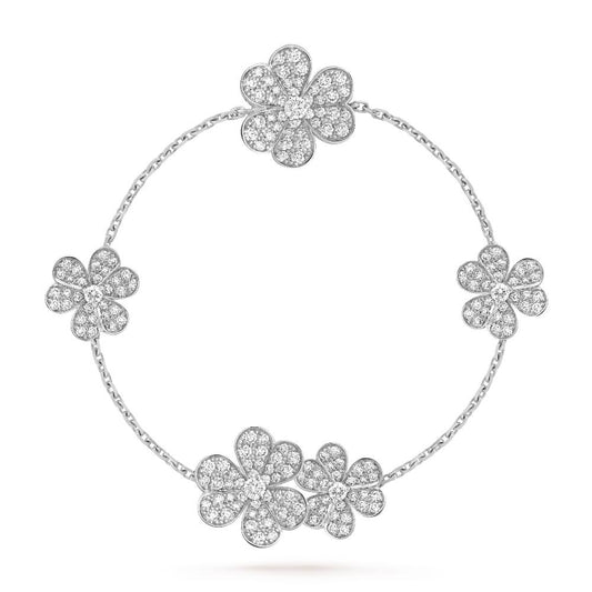 [Vellora-Opalyn]FRIVOLE SILVER 5 FLOWERS BRACELET