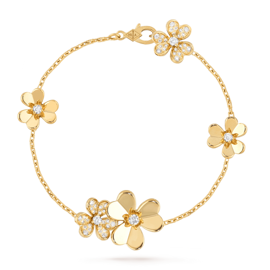 [Vellora-Opalyn]FRIVOLE GOLD 5 FLOWERS BRACELET
