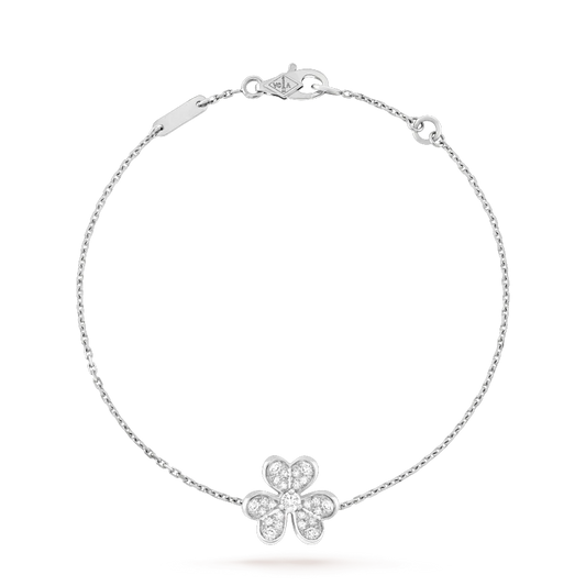 [Vellora-Opalyn]FRIVOLE SILVER FLOWER DIAMOND BRACELET