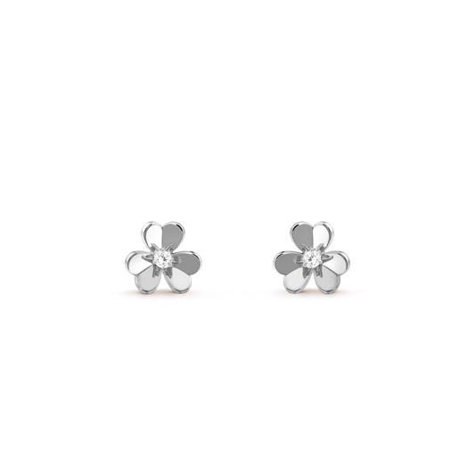 [Vellora-Opalyn]FRIVOLE MINI SILVER FLOWER EARRINGS