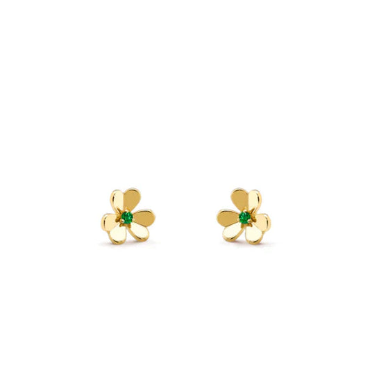 [Vellora-Opalyn]FRIVOLE  FLOWER MALACHITE EARRINGS