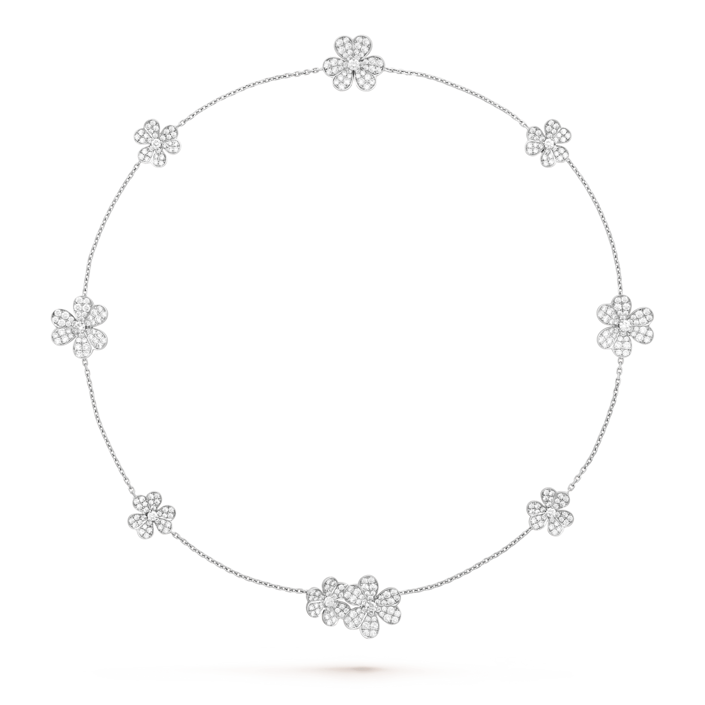 [Vellora-Opalyn]FRIVOLE SILVER 9 FLOWERS NECKLACE