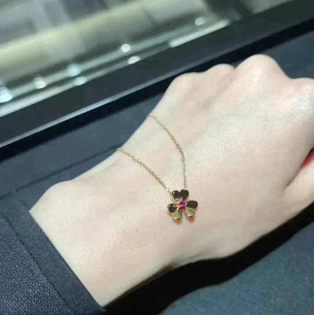 [Vellora-Opalyn]FRIVOLE GOLD FLOWER NECKLACE