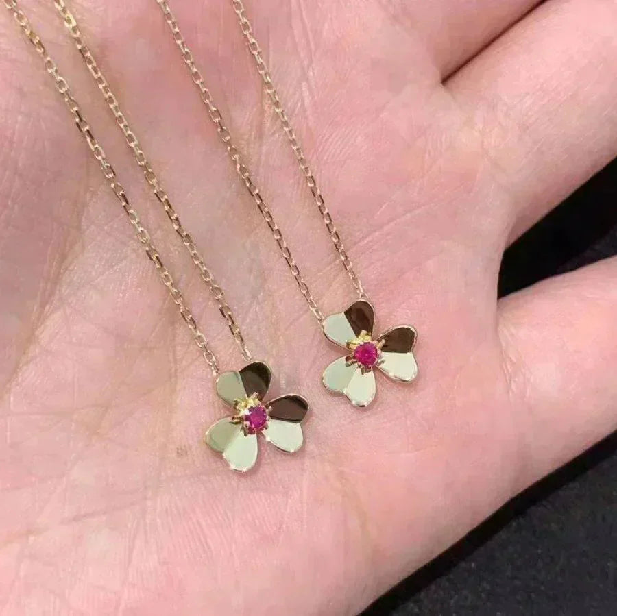 [Vellora-Opalyn]FRIVOLE GOLD FLOWER NECKLACE