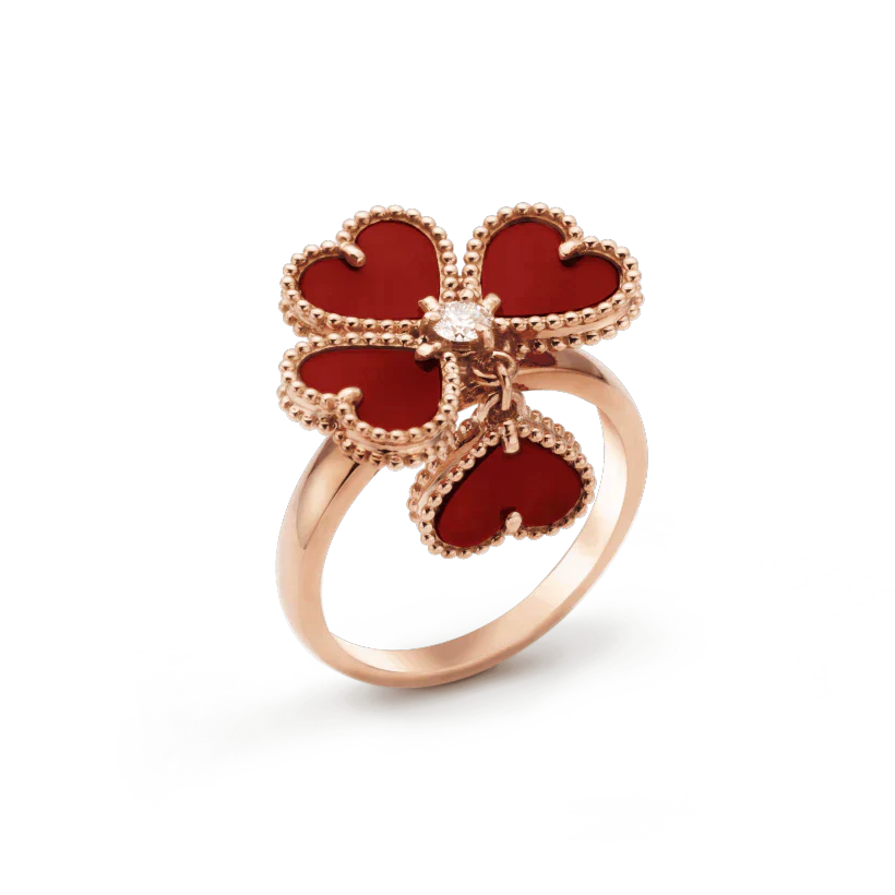 [Vellora-Opalyn]SWEET CLOVER CARNELIAN RING