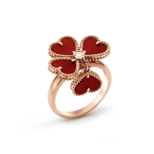 [Vellora-Opalyn]SWEET CLOVER CARNELIAN RING