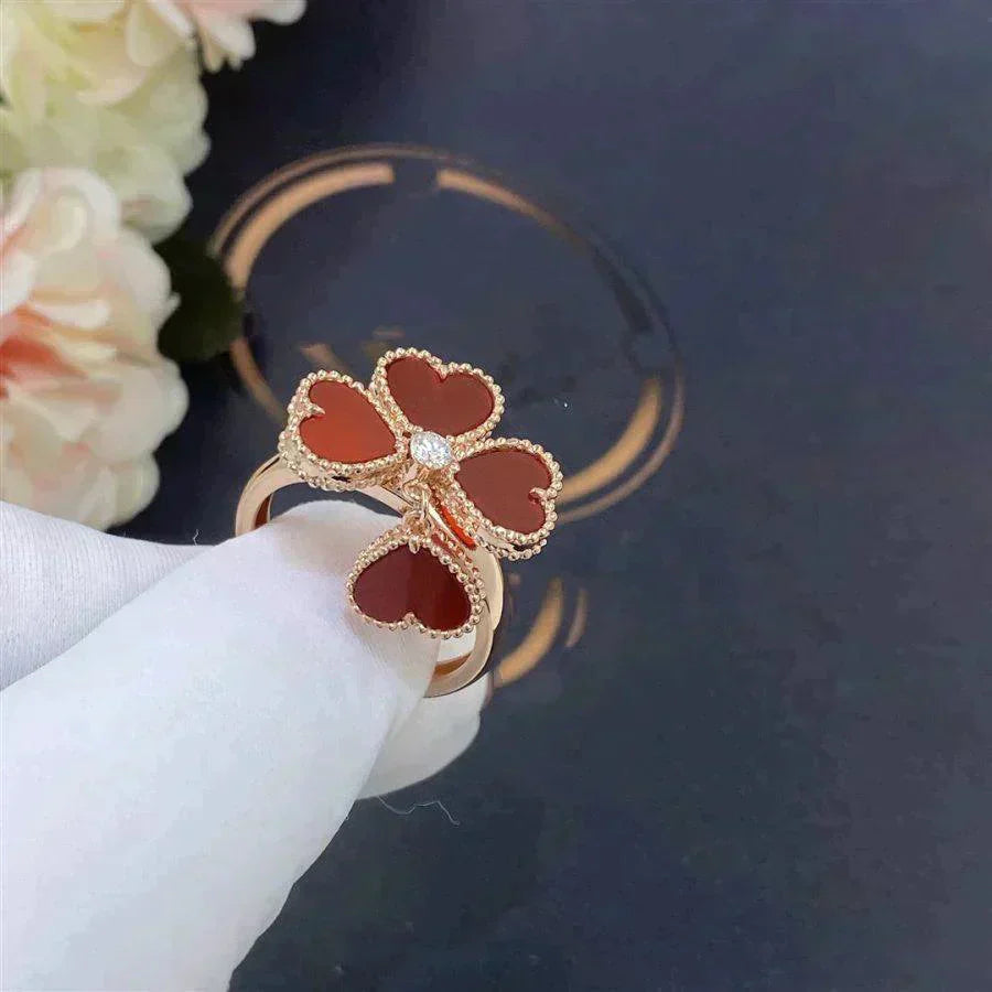 [Vellora-Opalyn]SWEET CLOVER CARNELIAN RING