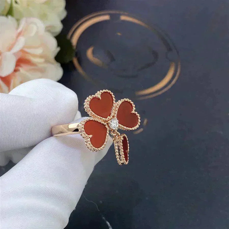 [Vellora-Opalyn]SWEET CLOVER CARNELIAN RING