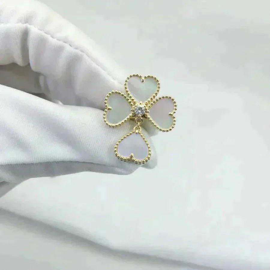 [Vellora-Opalyn]SWEET CLOVER WHITE MOP RING
