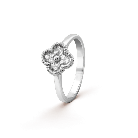 [Vellora-Opalyn]CLOVER DIAMOND RING