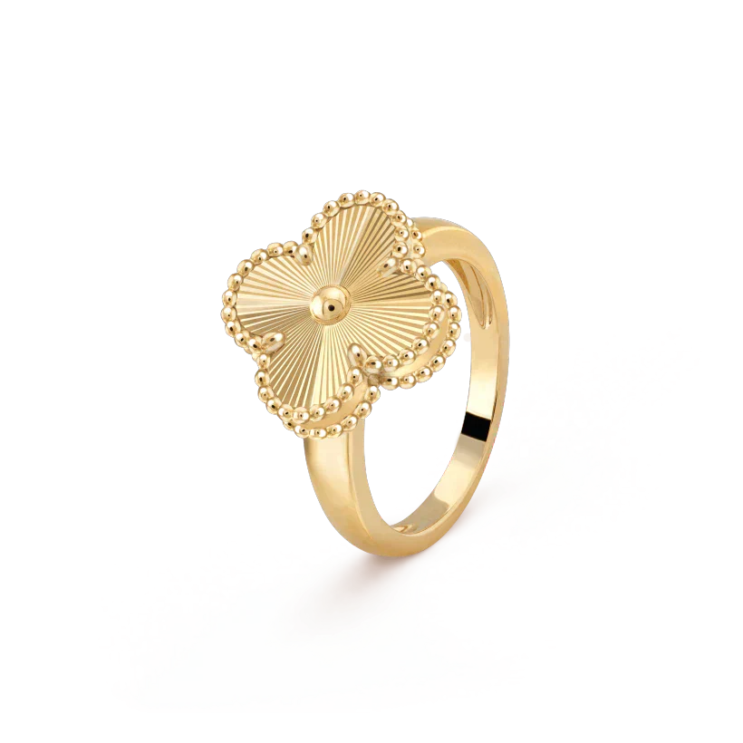 [Vellora-Opalyn]CLOVER GOLD RING