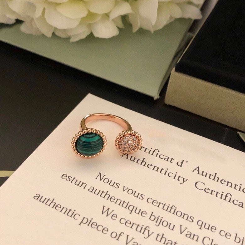 [Vellora-Opalyn]PERLEE COULEURS DIAMOND ROSE GOLD BETWEEN THE FINGER RING