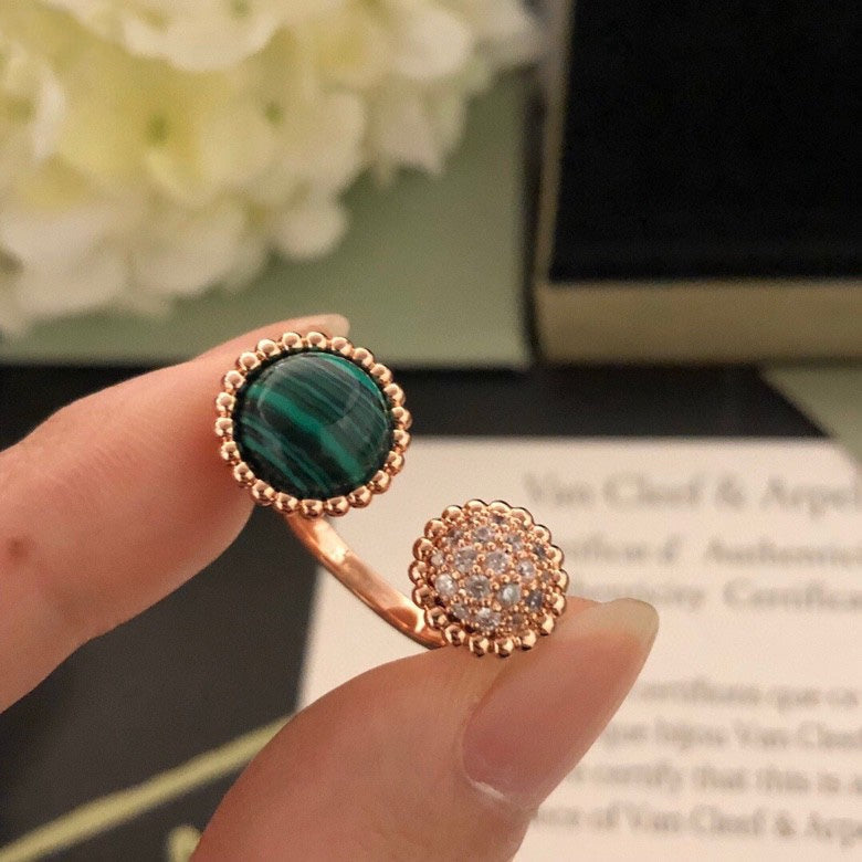 [Vellora-Opalyn]PERLEE COULEURS DIAMOND ROSE GOLD BETWEEN THE FINGER RING