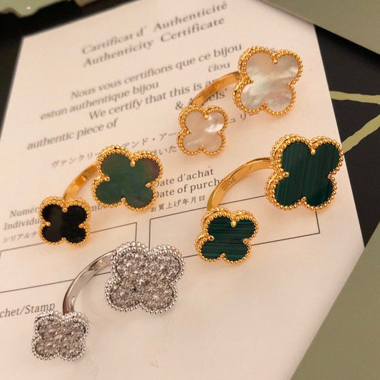 [Vellora-Opalyn]CLOVER BETWEEN THE FINGER RING