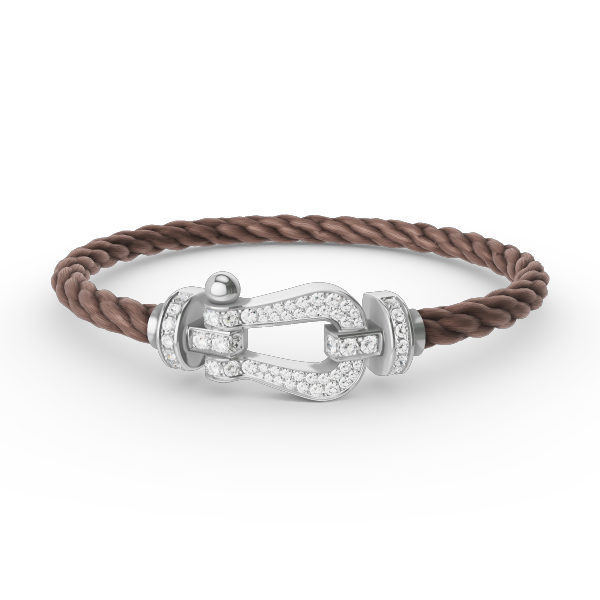 [Vellora-Opalyn]FORCE LARGE HORSESHOE FULL DIAMOND BRACELET SILVER