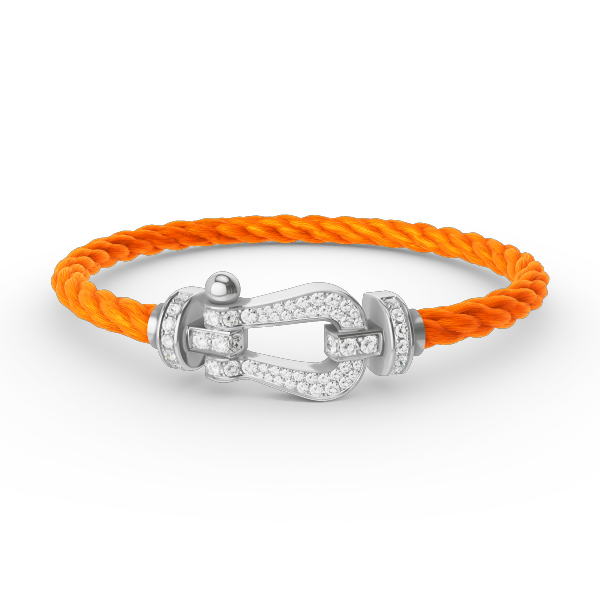 [Vellora-Opalyn]FORCE LARGE HORSESHOE FULL DIAMOND BRACELET SILVER