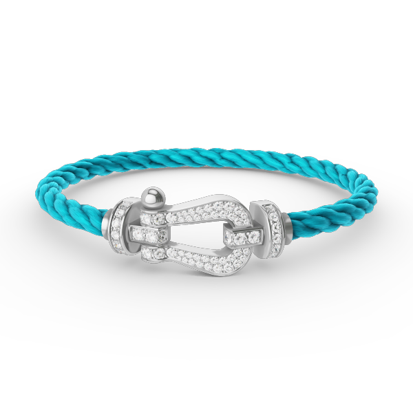 [Vellora-Opalyn]FORCE LARGE HORSESHOE FULL DIAMOND BRACELET SILVER