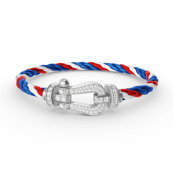 [Vellora-Opalyn]FORCE LARGE HORSESHOE FULL DIAMOND BRACELET SILVER