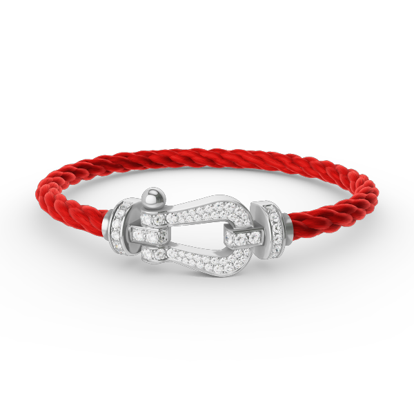 [Vellora-Opalyn]FORCE LARGE HORSESHOE FULL DIAMOND BRACELET SILVER