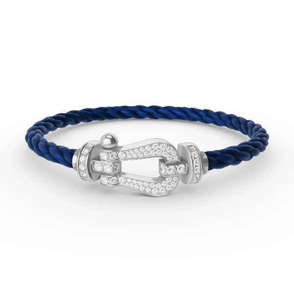 [Vellora-Opalyn]FORCE LARGE HORSESHOE FULL DIAMOND BRACELET SILVER
